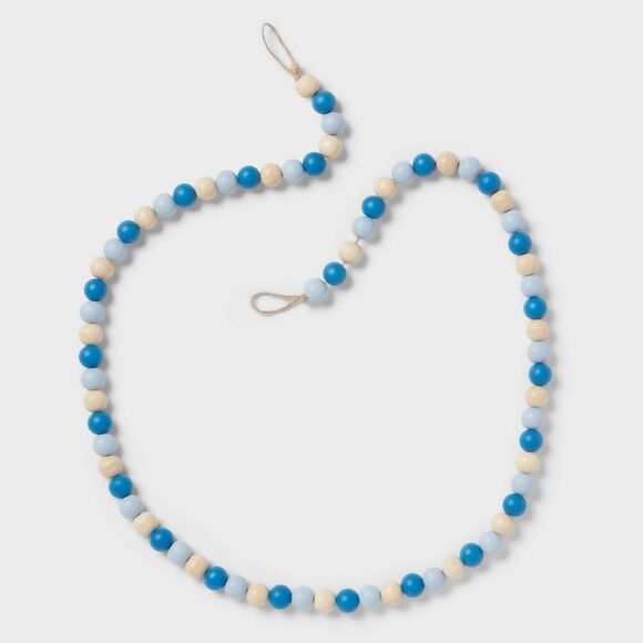 NWT Spritz 72” Hanukkah Wooden Bead Garland | Holiday Home Décor - Picture 1 of 1